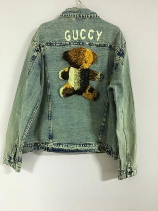 2018年CRUISE新作☆GUCCI グッチGuccy＆テディベア デニムジャケット  