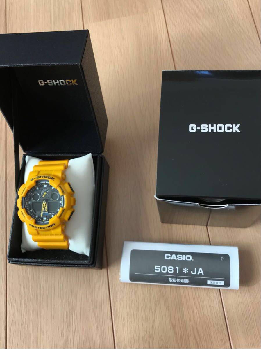 ジーショック GA-100A-9AJF 国内モデル イエロー 未使用品 カシオ G