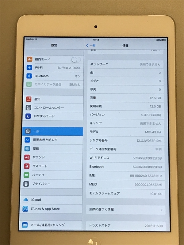 Softbank Apple iPad mini Wi-Fi+Cellular 16GB MD543J/A 動作品_2