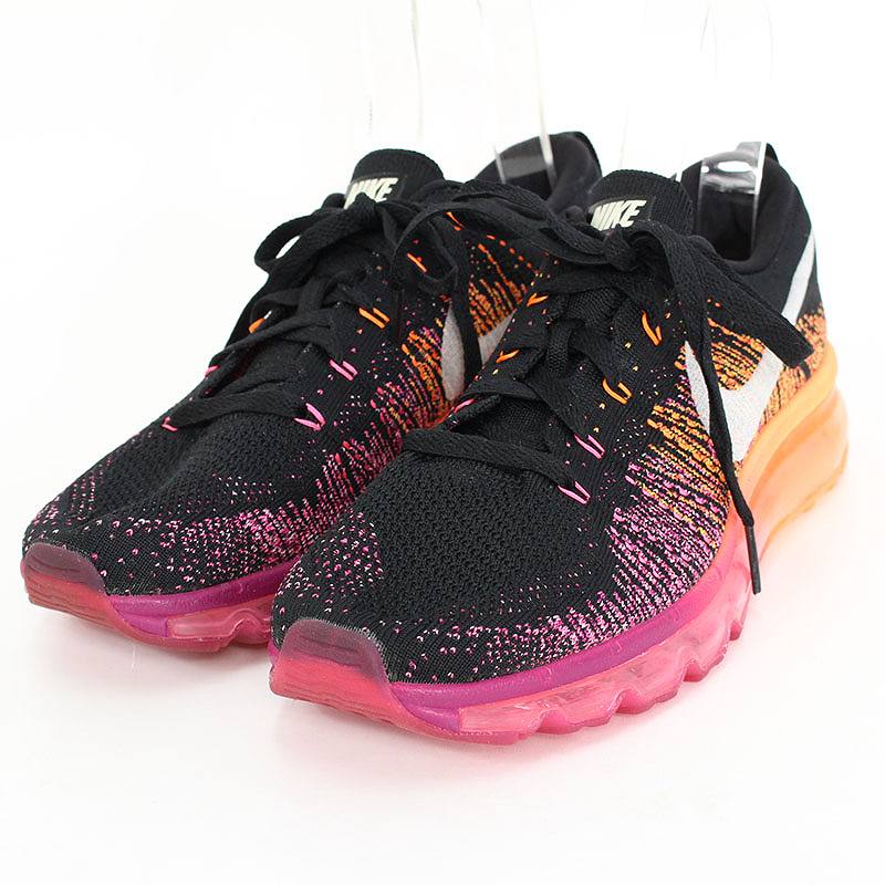 ナイキ NIKE FLYKNIT AIR MAX 【620659015】ローカットスニーカー 25.5cm オレンジ×ピンク 【99】