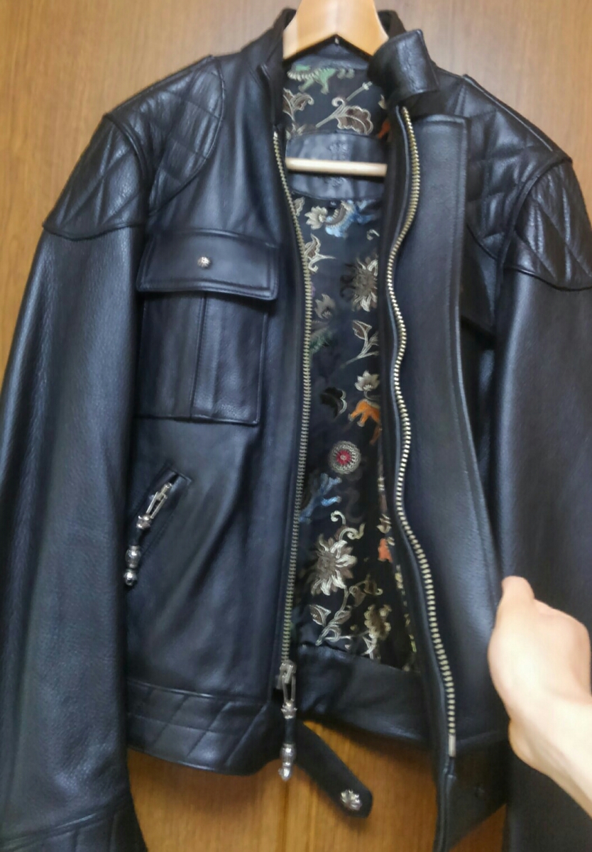 美品 キングベイビー King Baby シングルライダース レザージャケット 