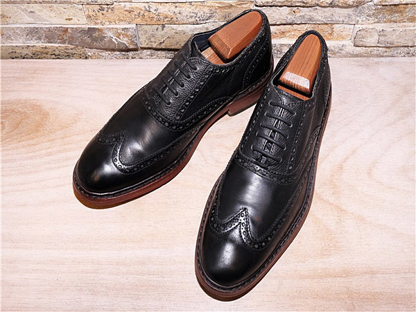 超美品/コールハーン/COLE HAAN/ウイングチップドレス/黒/25，5cm/US8M