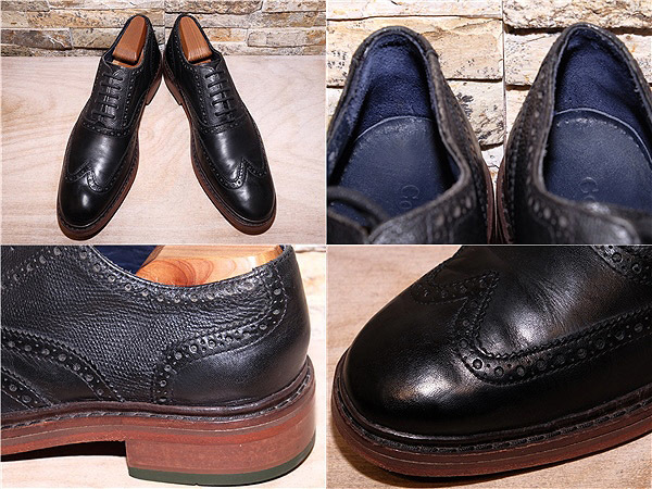 超美品/コールハーン/COLE HAAN/ウイングチップドレス/黒/25，5cm/US8M
