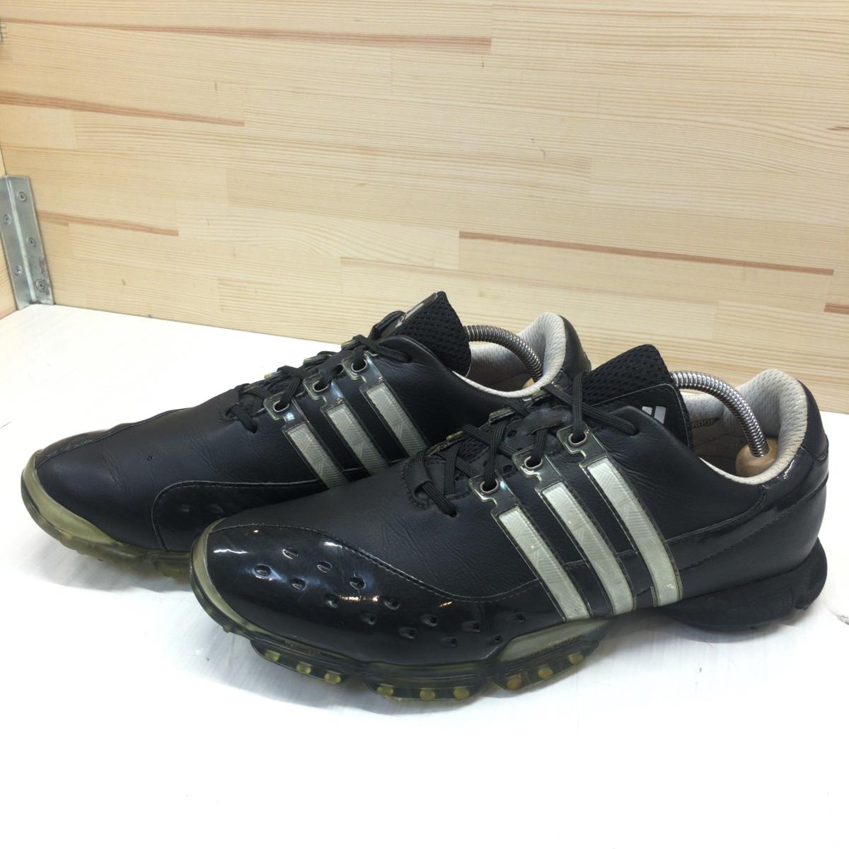 美品 adidas GOLF アディダス 高機能 ゴルフシューズ 26.0cm ブラック メンズ 黒 ゴルフ