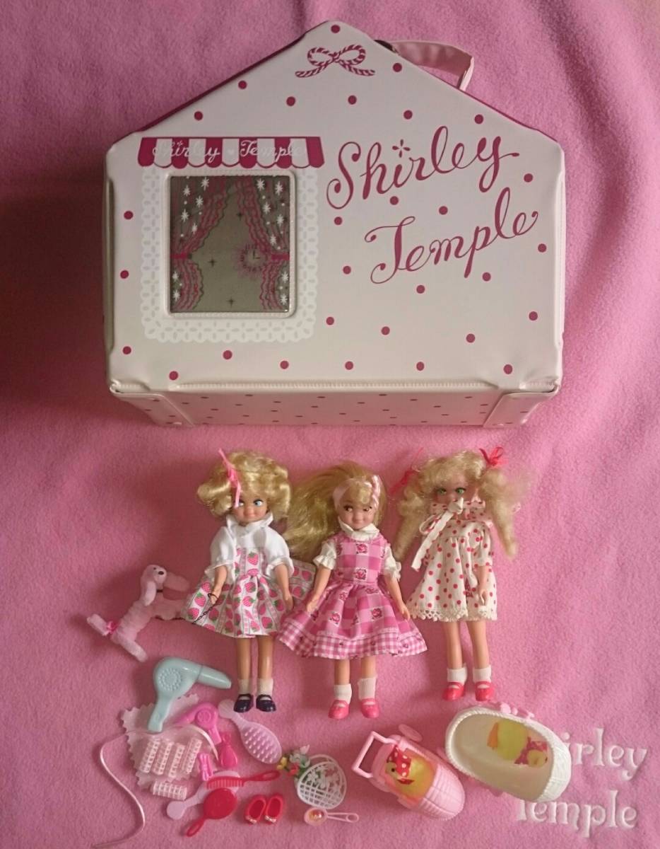 シャーリーテンプル ドール3体とドールハウス　ノベルティ　