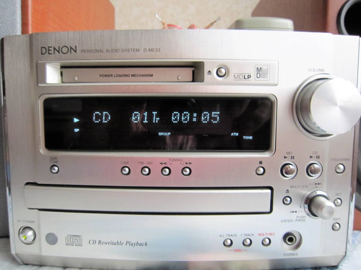DENON D-ME33 リモコン付属 D-ME33 DENON デノン 整備清掃済 CD,MD,FM⁄