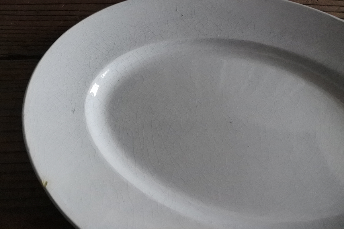 クレイユモントロー Glaïeul オーバルプレート 大皿 フランス