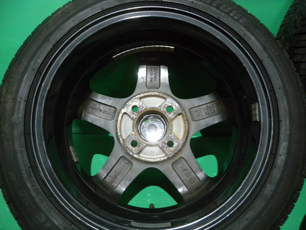 S169 中古 送料込 165/55R14 タイヤホイール 4本セット アルミ 夏用