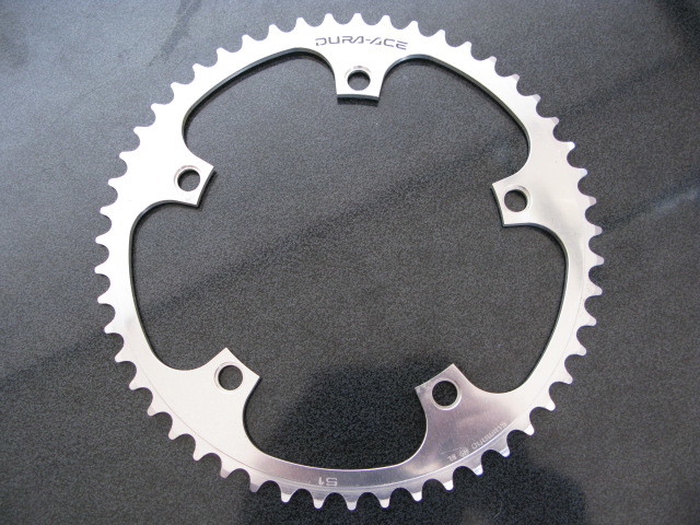 ピスト・競輪/NJS認定shimano【DURA-ACE】大ギア厚歯51T旧型美中古RL