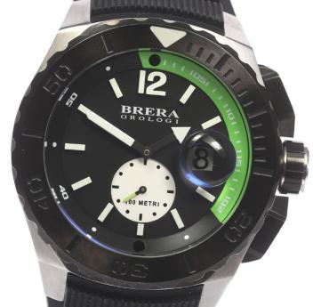 ★美品★【BRERA】ブレラ オロロジ BRAQS48 ラバーベルト クォーツ メンズ