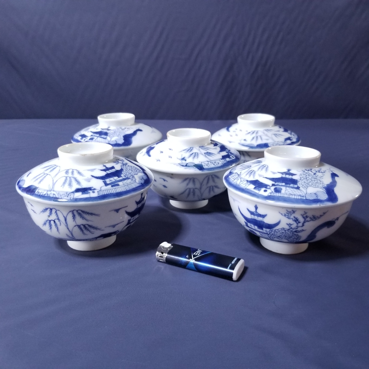 古伊万里 染付 茶碗 | 蓋付き茶碗 蓋付9客 茶道具 茶碗2