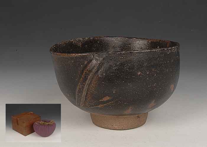 時代 瀬戸唐津皮鯨手(皮くじら)平茶碗 古唐津 古瀬戸 美術館級 古唐津