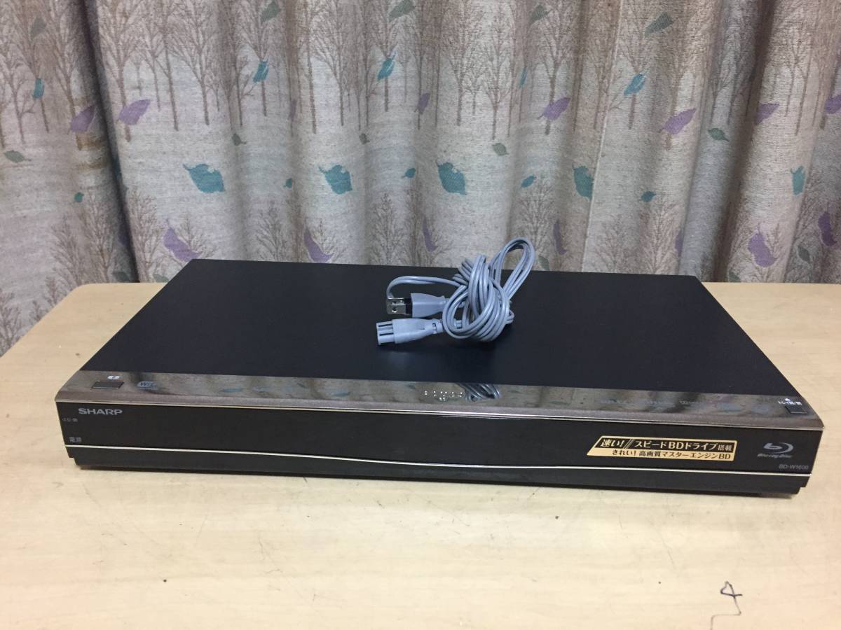 2014年製 SHARP ブルーレイレコーダー BD-W1600 中古現状