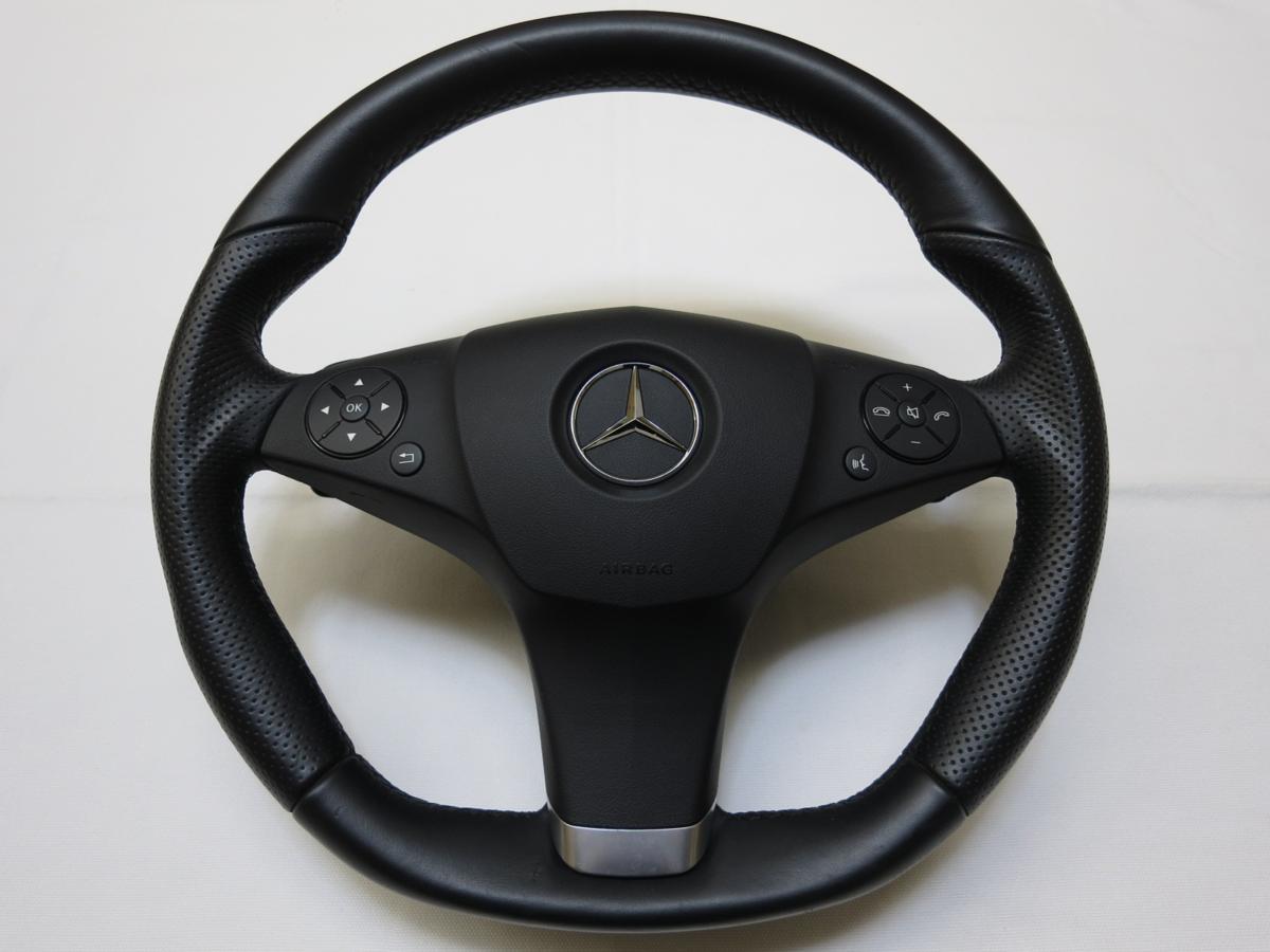 W212　E250　ベンツE63　W207　AMG　革ステアリング　ハンドル　エアバック　エアーバック　カバー　パドル付き！　管理番号（Q-8231）