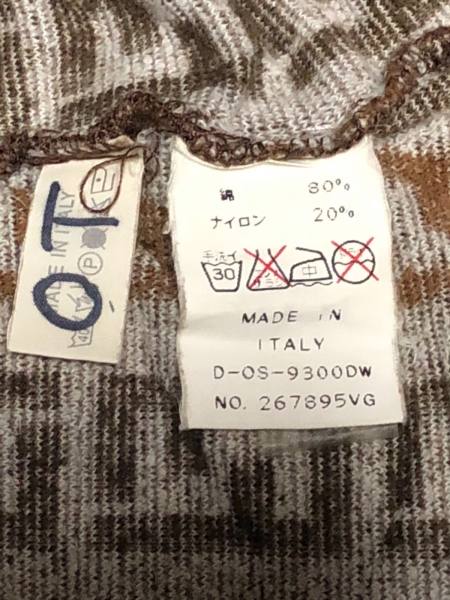 フェンディ FENDI トップス 半袖ポロシャツ サイズ44 L 白×ブラウン