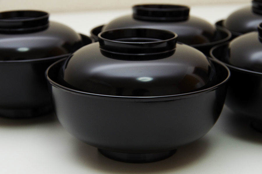 茶道具 木製黒真塗懐石道具 五客揃 中村宗悦作 共箱 茶道具