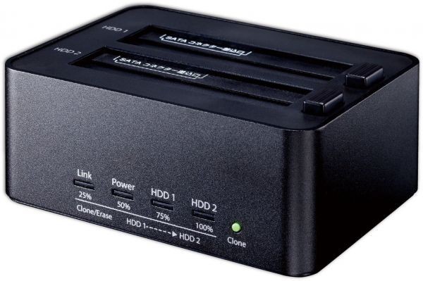 玄人志向 USB3.0接続 SSD⁄HDDスタンド | KURO-DACHI⁄CLONE+ERASE⁄U3