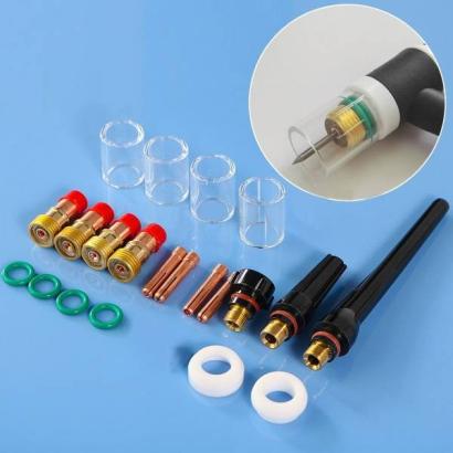 TIG溶接 2.4ｍｍガスレンズ・耐熱透明ガラスキャップ　ダイヘン・新ダイワ・ウェルドクラフト・Panasonic等.