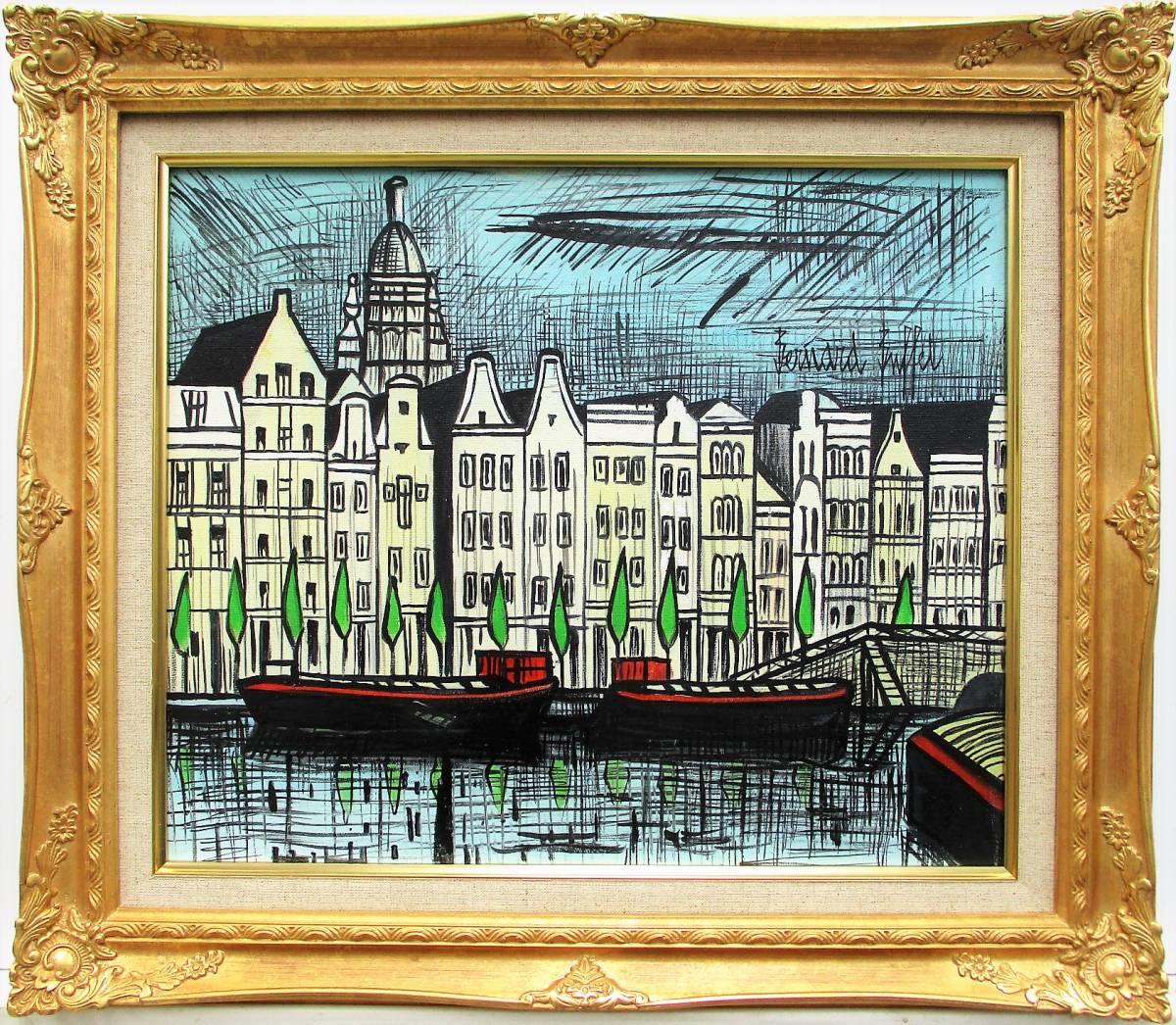 ○○○ 油絵 ベルナール ビュッフェ 風景画 肉筆 サイン有 F8号サイズ