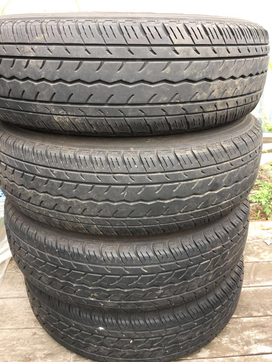 バリ山 13インチ鉄ホイール スタッドレスタイヤ付き165⁄80R13 LT用