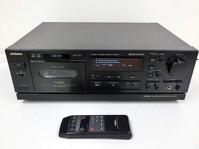 激レアVictor TD-V931ステレオカセットデッキ リモコン有 Victor