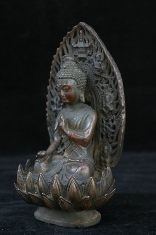 銅造 聖観音菩薩 立像 懐中仏 旅仏 仏教美術 仏像 美しい 観音 様 画像