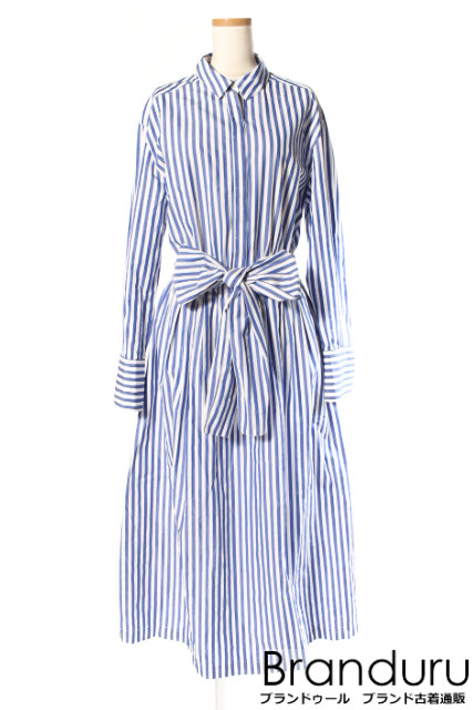 スピック&スパン　17SS ストライプシャツワンピース[LOPP22690]
