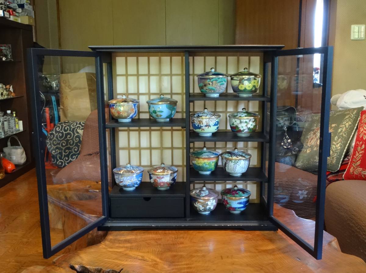 日本画家 羽柴正和絵付け 京焼 茶碗 宮中の花歳時記コレクション