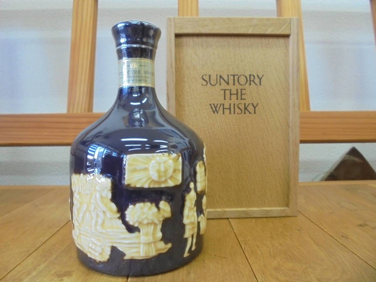 未開栓 木箱付 SUNTORY THE WHISKY サントリーザ・ウイスキー 有田焼