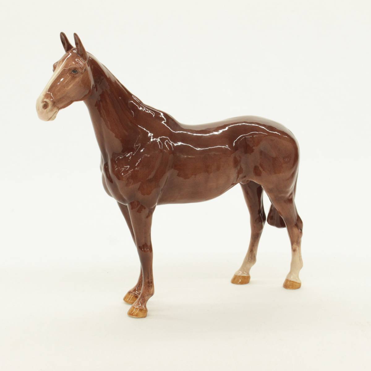 ロイヤルドルトン 馬 置物 Doulton Black Beauty ＆ Foal Royal - 馬の 