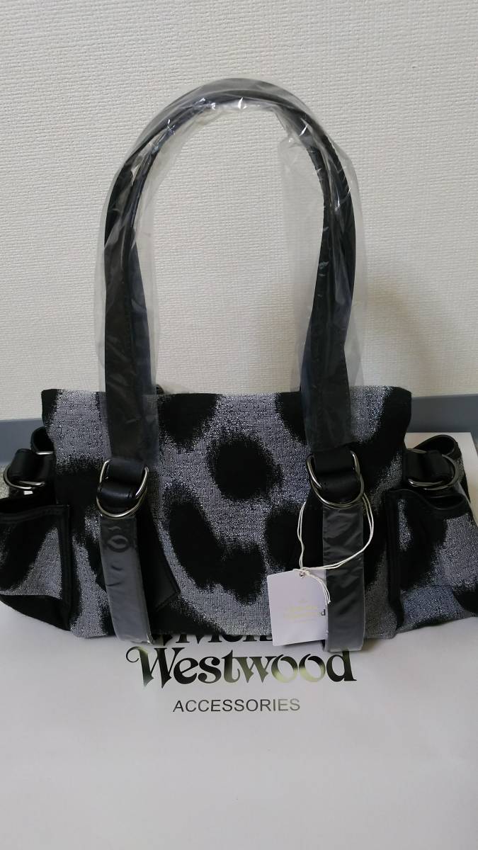(正規品) (送料無料) ヴィヴィアン トートバッグ レオパード ブラック (Vivienne Westwood leopard bk) No.3