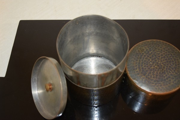 オンラインストア販売済み 芳燕堂 玉川堂系 茶筒 お茶道具 茶入れ 鎚目