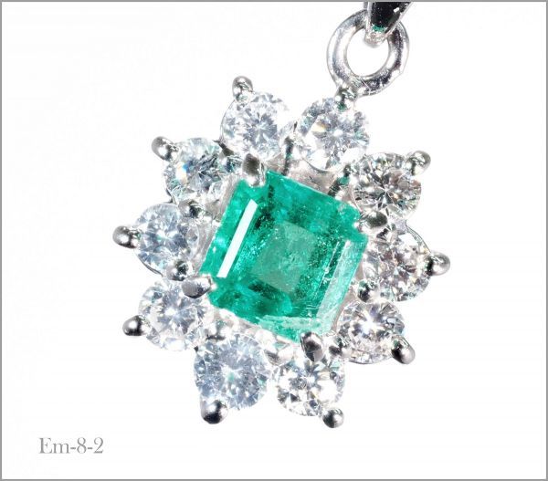 3*B様 刻印本物保証！最高級PT900 天然エメラルド1.94ct ダイヤ0. 厳選】【定価94万】ダイヤモンド エメラルド ネックレス PT900 刻印有