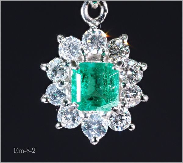 3*B様 刻印本物保証！最高級PT900 天然エメラルド1.94ct ダイヤ0. 厳選】【定価94万】ダイヤモンド エメラルド ネックレス PT900 刻印有