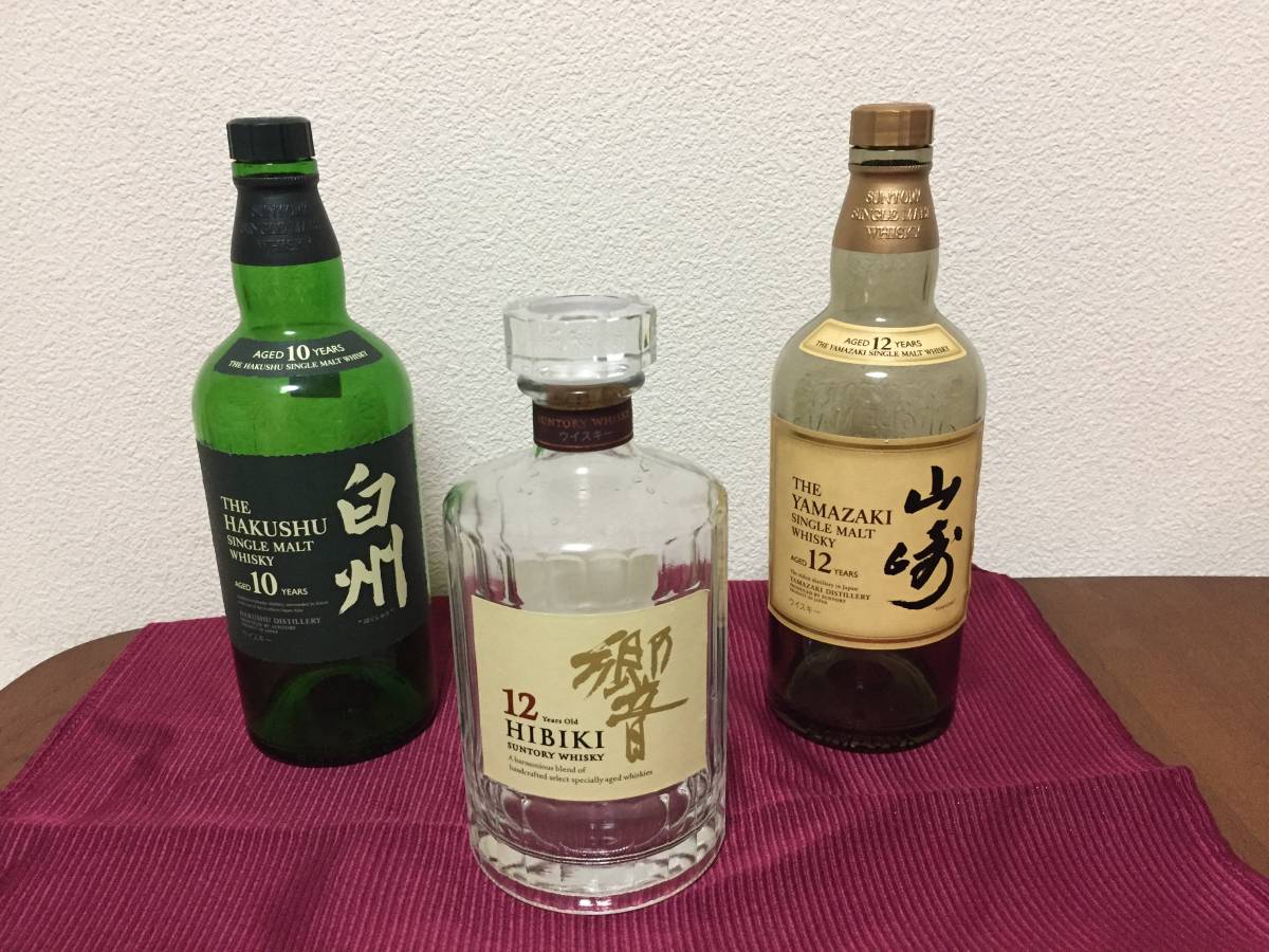 サントリー ウイスキー 廃盤 白州 10年廃盤 響 12年なかなか珍しく  