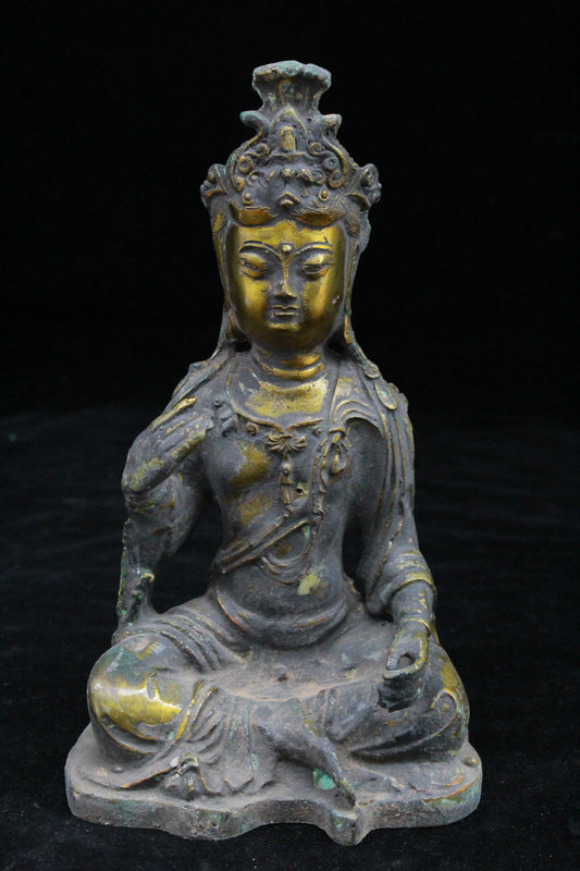新品，新作登場】 仏教美術 銅製 銅漆金造 仏像 唐物 uh09