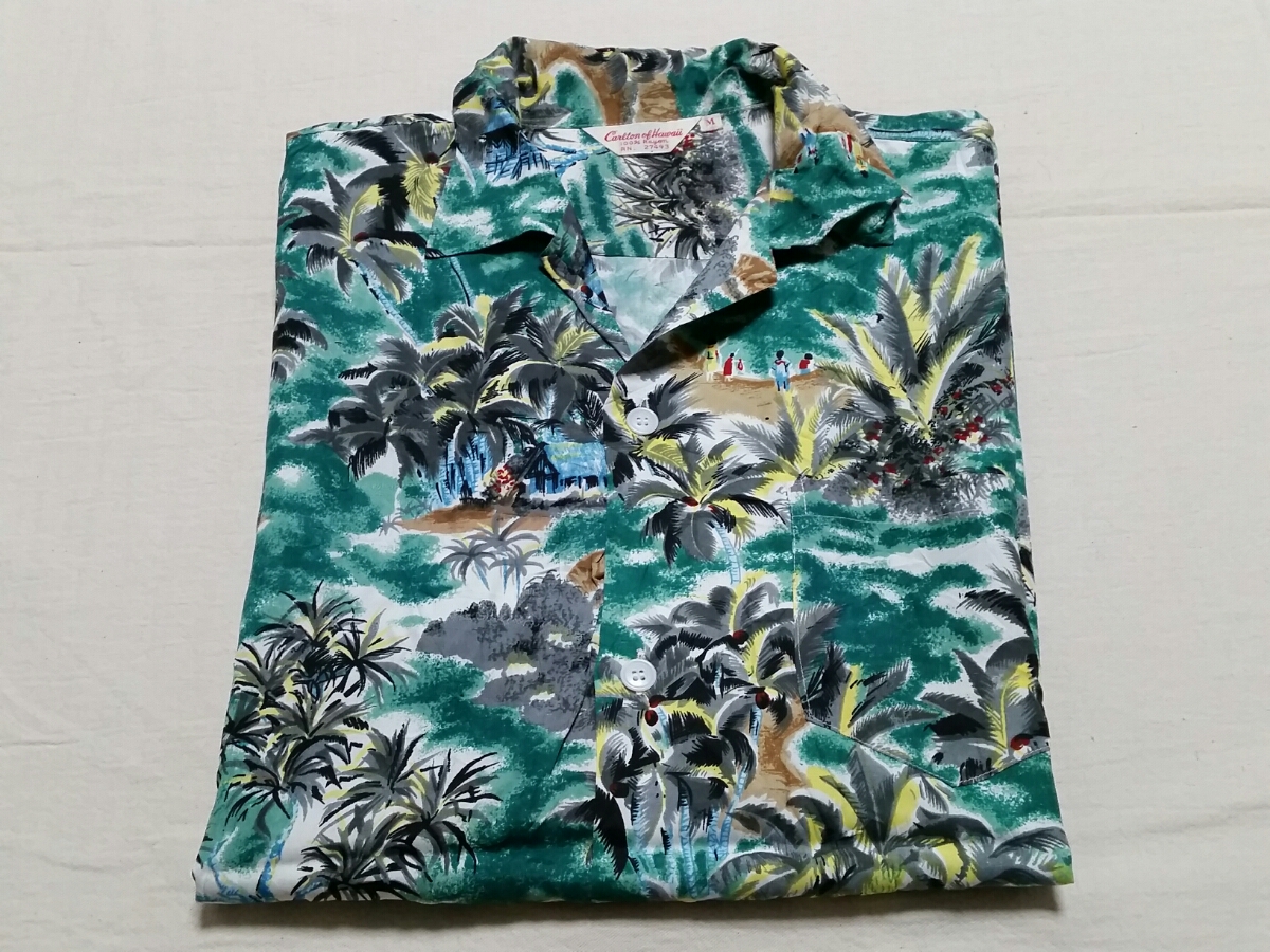 ■希少【M】1960’s～♪ヴィンテージ JAPAN製 Carlton of Hawaii レーヨン RAYON アロハシャツ Vintage【雰囲気抜群】■