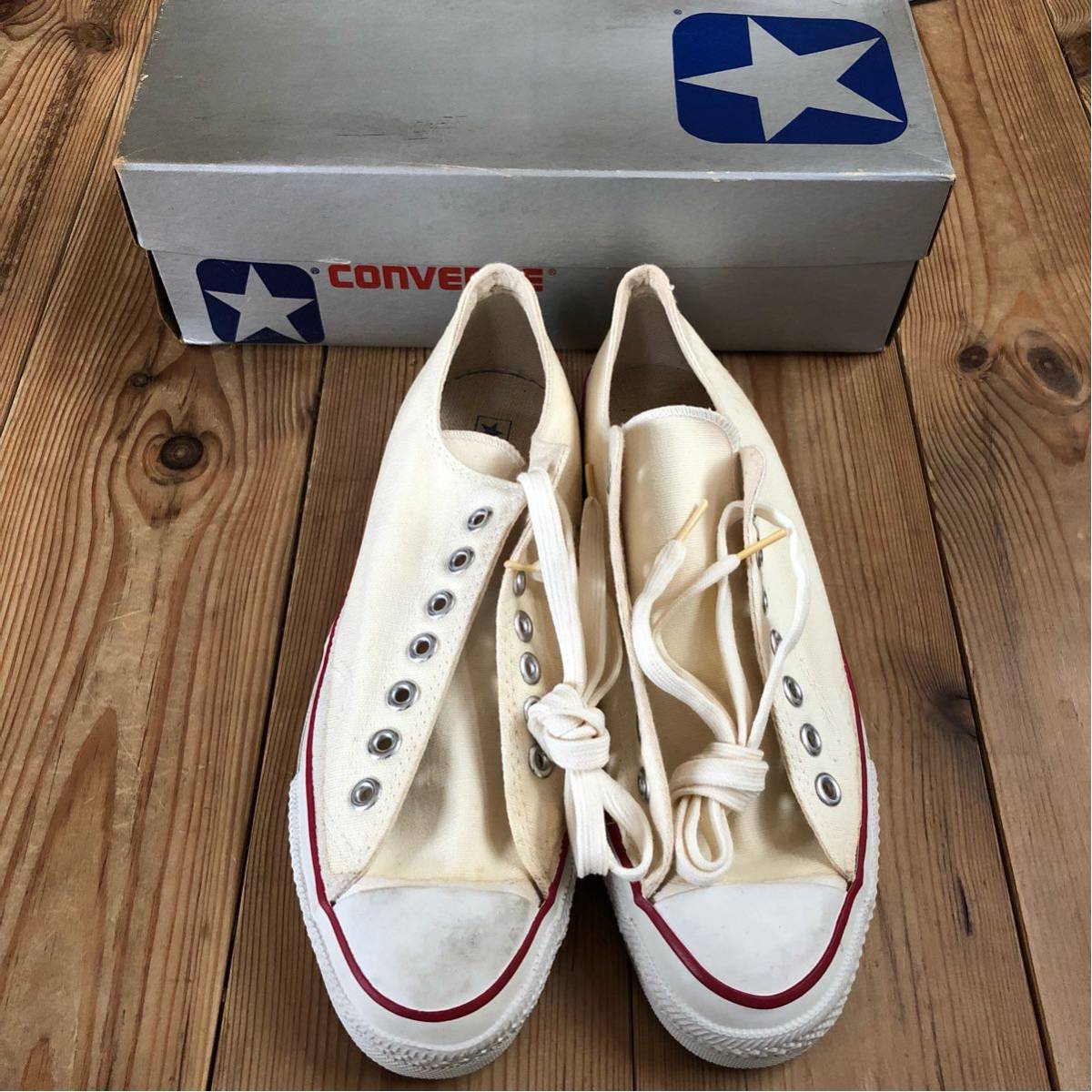送料無料，SALE デッドストック 80s CONVERSE ALL STAR LO サイドステッチ 27cm USA製 ヴィンテージ 当て布 銀箱 オールスター 70s チャックテイラー(27.0cm)｜売買されたオークション情報、yahooの商品情報をアーカイブ 27.0cm