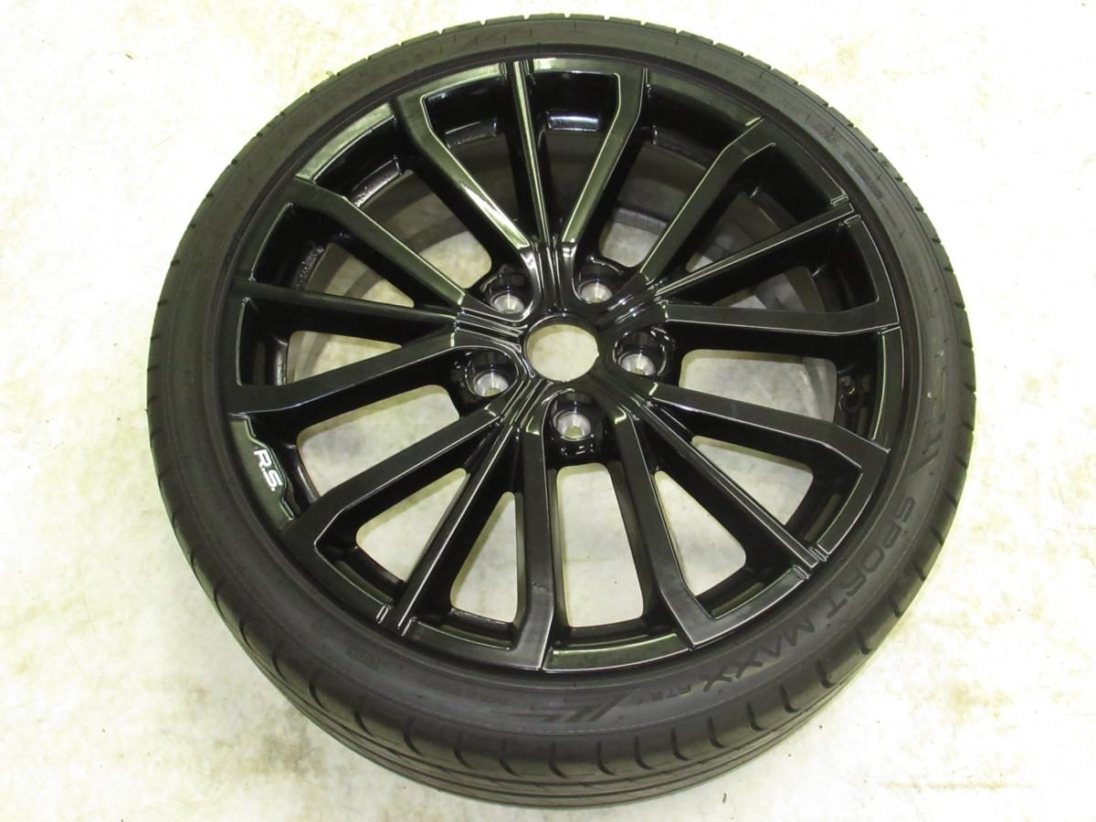 スペアや交換用等に！ルノー ルーテシアR.S.純正 7.5J-18 off+55 pcd114.3/5H ダンロップ スポーツマックス FT2 205/40R18 タイヤ付き1本