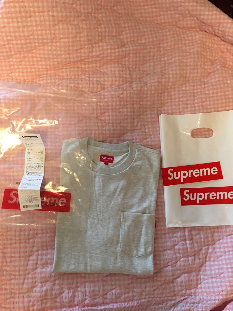 新作登場，限定SALE Supreme Pocket Tee Ash Grey グレーLサイズ シュプリーム ポケットT ポケT Tシャツ(Lサイズ)｜売買されたオークション情報、yahooの商品情報をアーカイブ公開 - オークファン 男性用