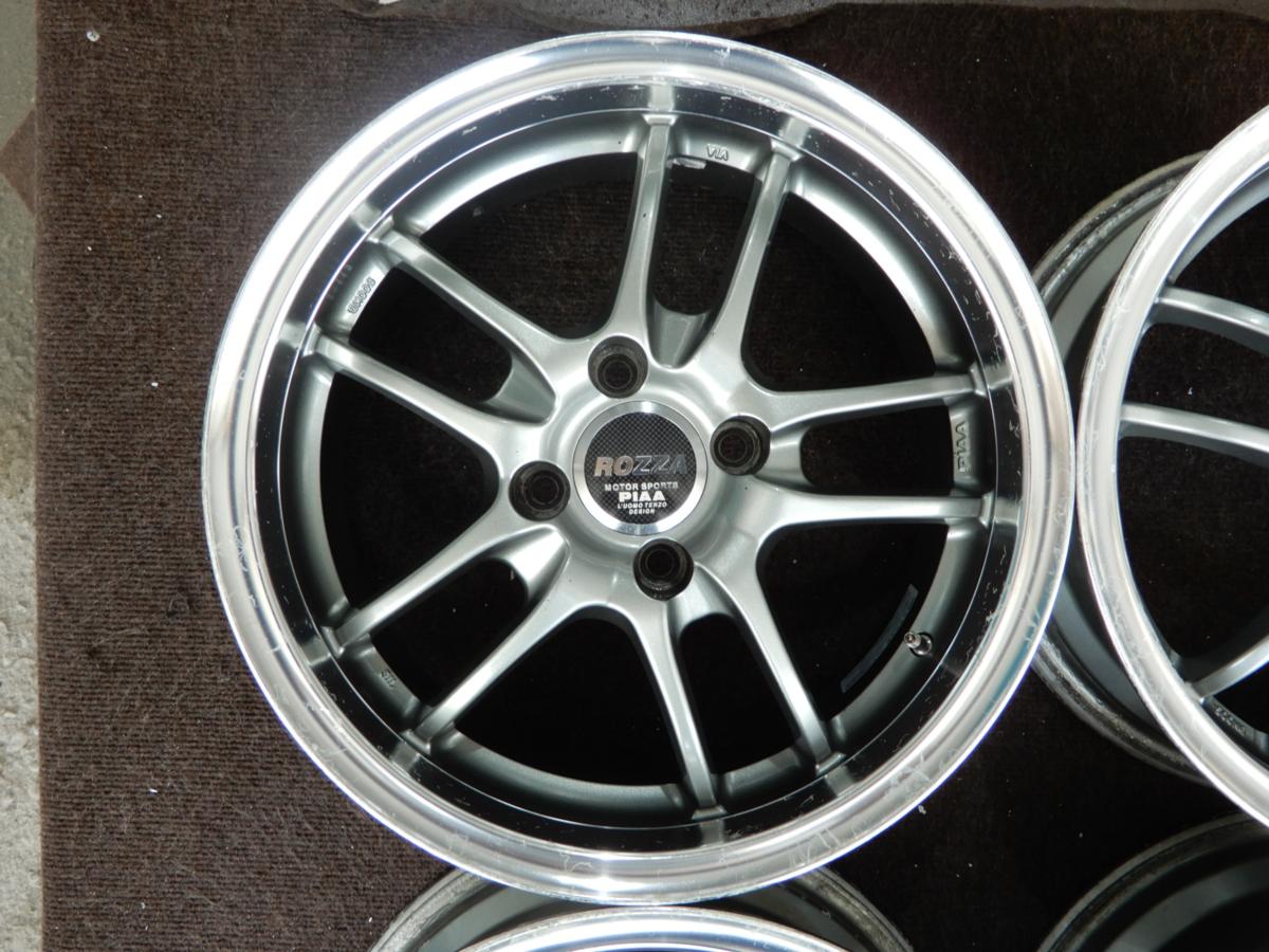 C866-33☆ROZZA PIAAホイール4本 15×7J 4穴 PCD100 ET+