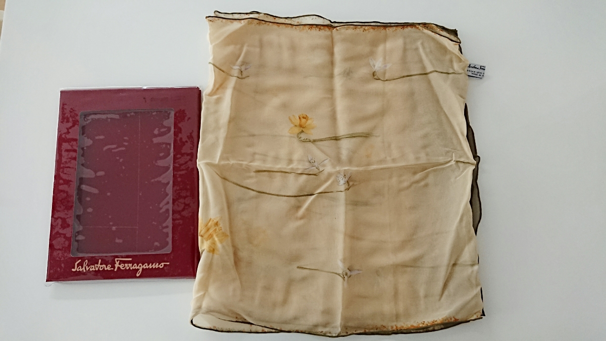 フェラガモ Ferragamo シルク スカーフ バンダナ