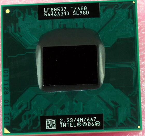 送料無料　Intel Core2 Duo Mobile T7600 2.33GHz 667MHz SL9SD 動作済