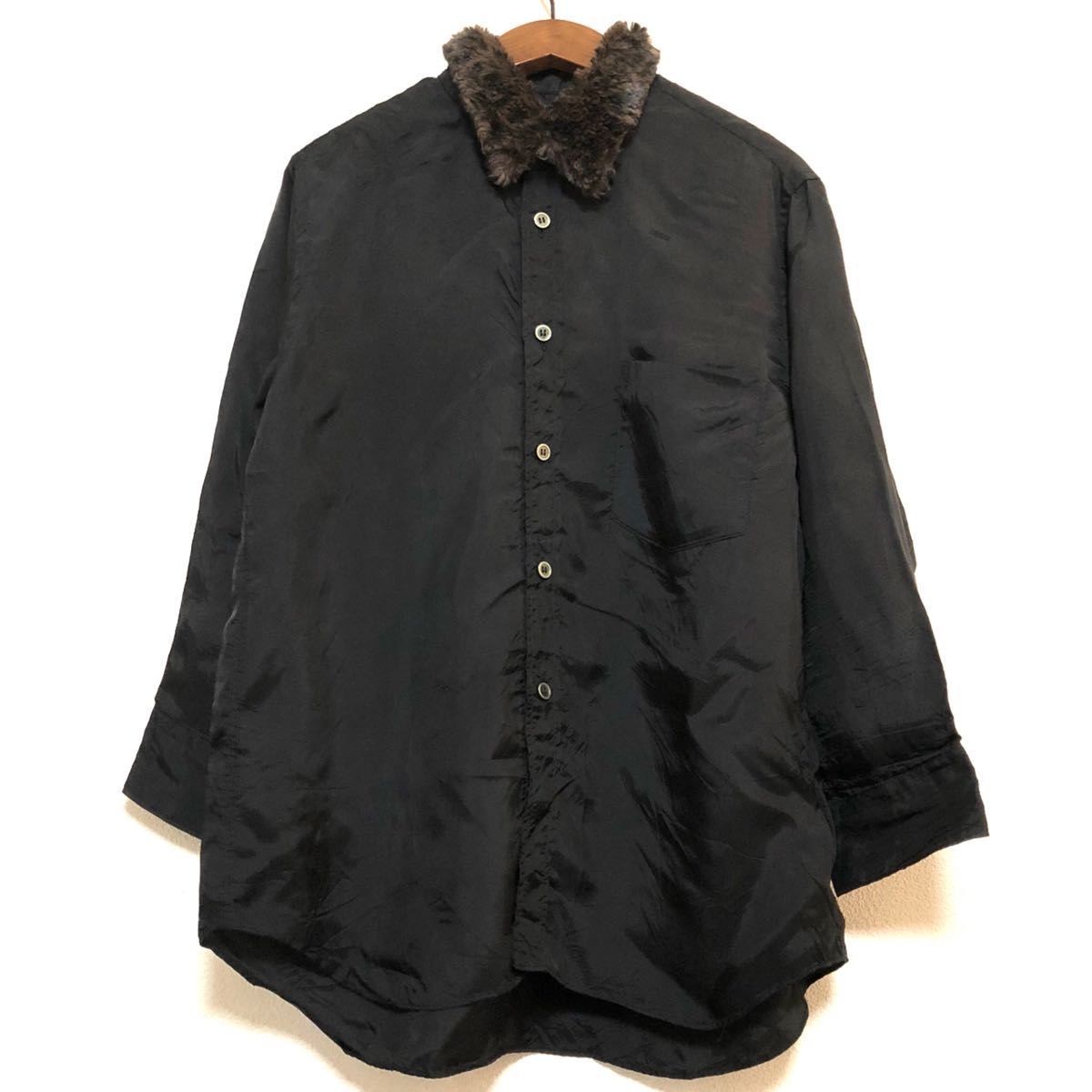 【HOT，定番人気】 AD2016 ブラックコムデギャルソン ネックファー 長袖シャツ ブラウス COMME DES GARCONS トリコタオコムコム(長袖シャツ)｜売買されたオークション情報、yahooの商品情報をアーカイブ公開 - オーク 女性用