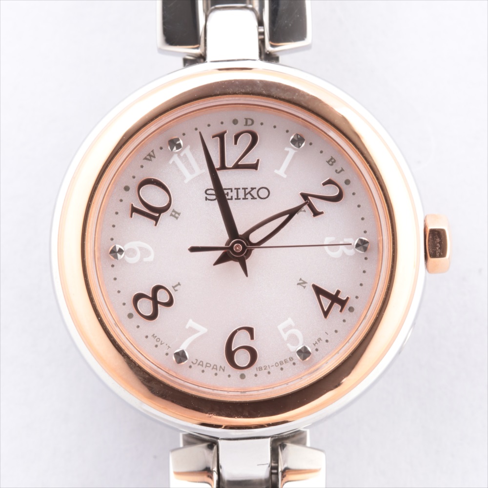 1円～ セイコー SEIKO ティセ 1B21-0AC0 ソーラー レディース腕時計 