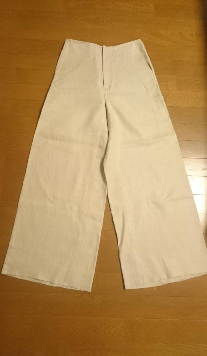 新品 17ss ドゥーズィエムクラス リネンツイルワイドパンツ ホワイト38 