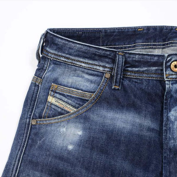 DIESEL ディーゼル KROSHORT デニムハーフパンツ ショートパンツ ウォッシュ クラッシュ加工 サイズ28 良品