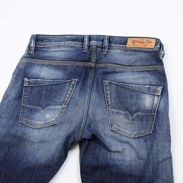 DIESEL ディーゼル KROSHORT デニムハーフパンツ ショートパンツ ウォッシュ クラッシュ加工 サイズ28 良品