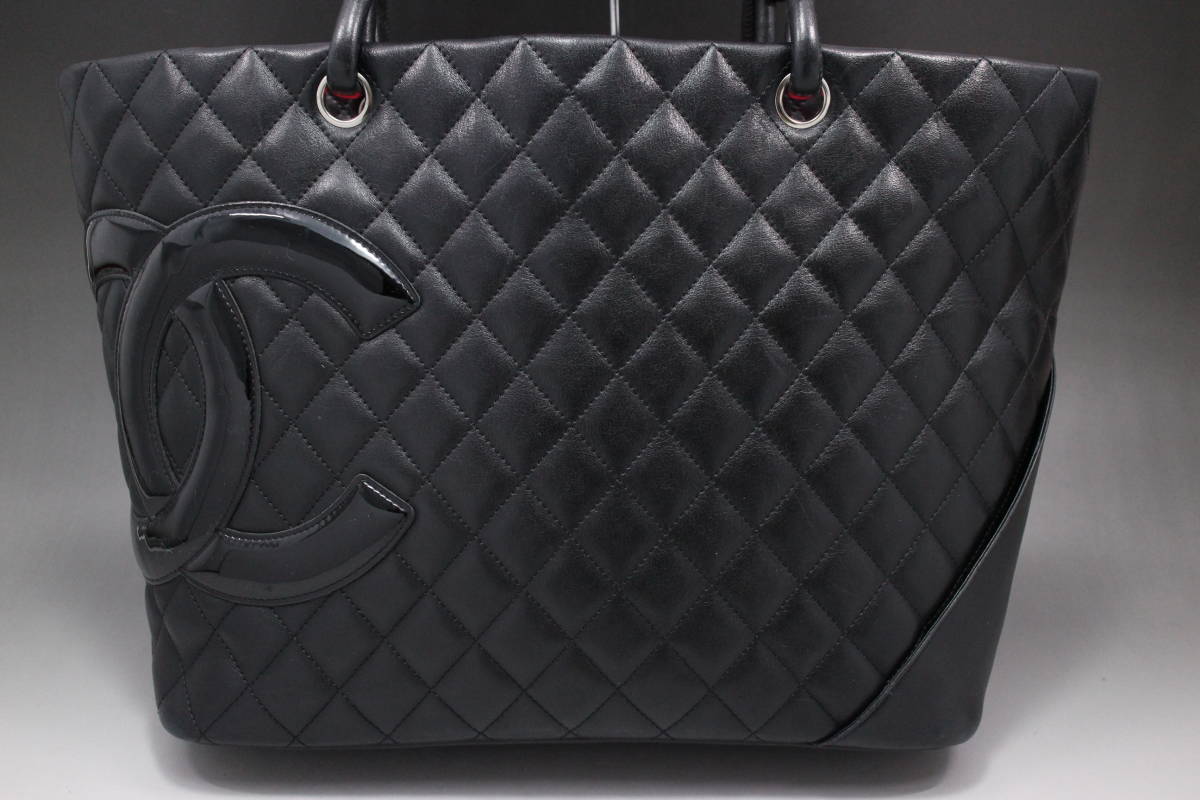 カンボンライン ラージ トートバッグ 1円 ピンク 美品 1円～【CHANEL 