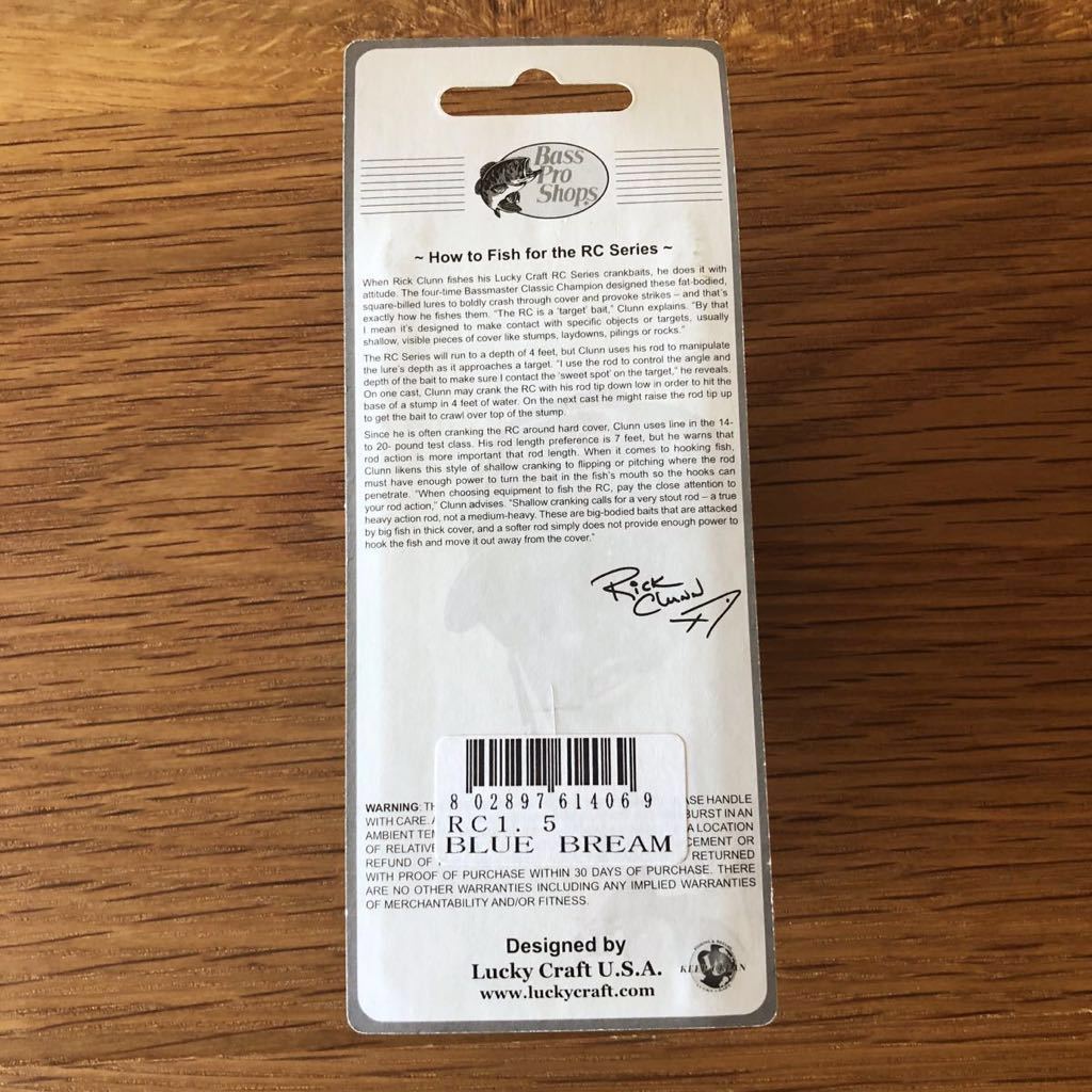 新品 RC 1.5 ラッキークラフトUSA リッククラン クランクベイト サイレント（BASS PRO SHOPS RICK CLUNN 大森 RTO 2.0 2.5_4